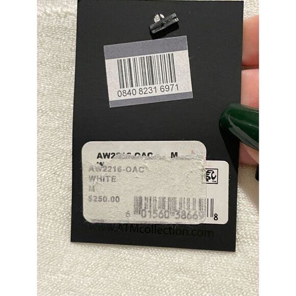 NWT ATM Anthony Thomas Melillo White Lightweight Terry Ruffle Sleeve Dress Med - Picture 3 of 12